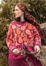 Gilet à motif "Pumpkin" en coton biologique et recyclé/laine - pourpre