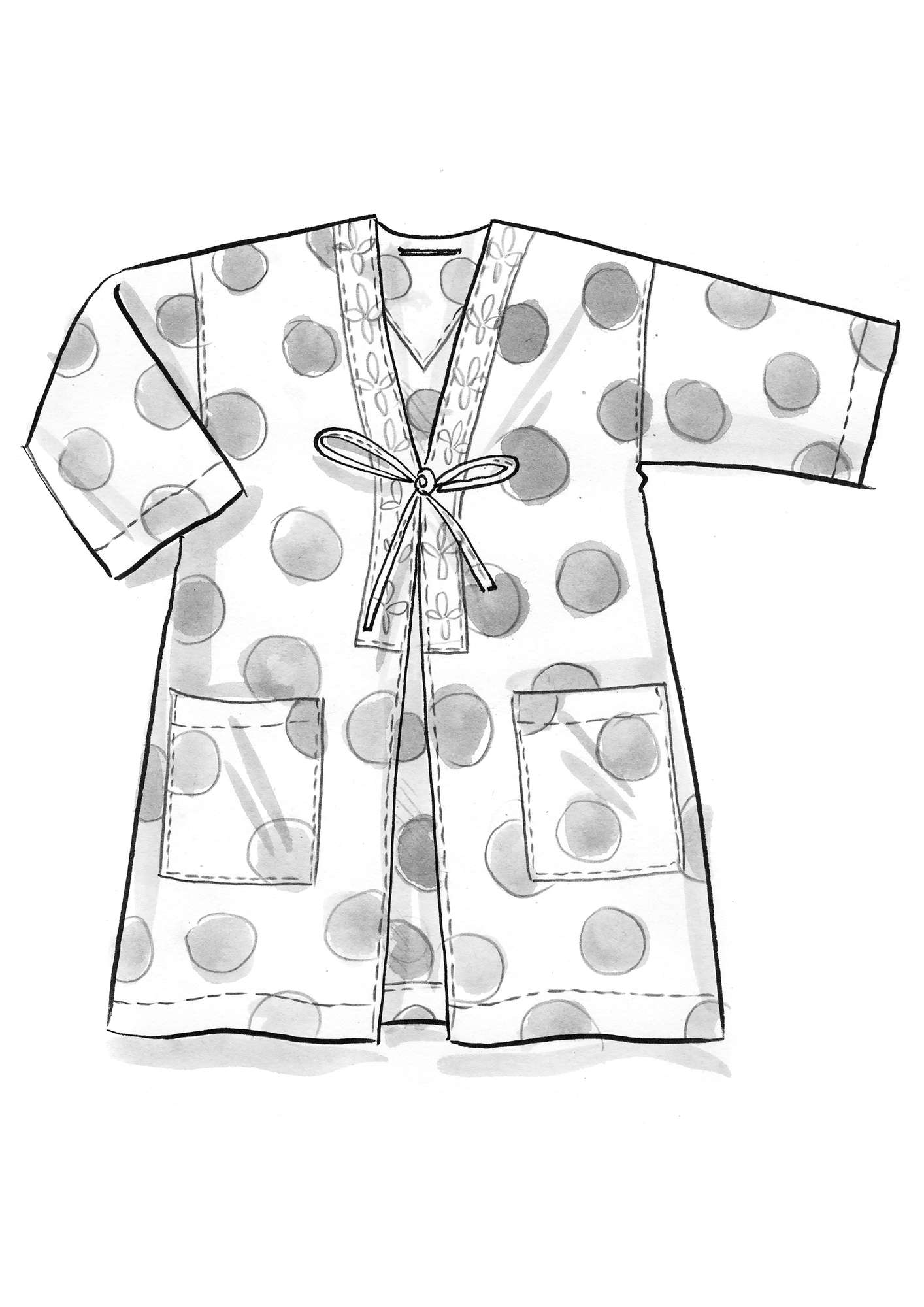 “Moon” linen kimono