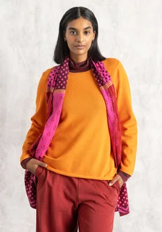 “Tove” organic/recycled cotton favourite sweater - physalis