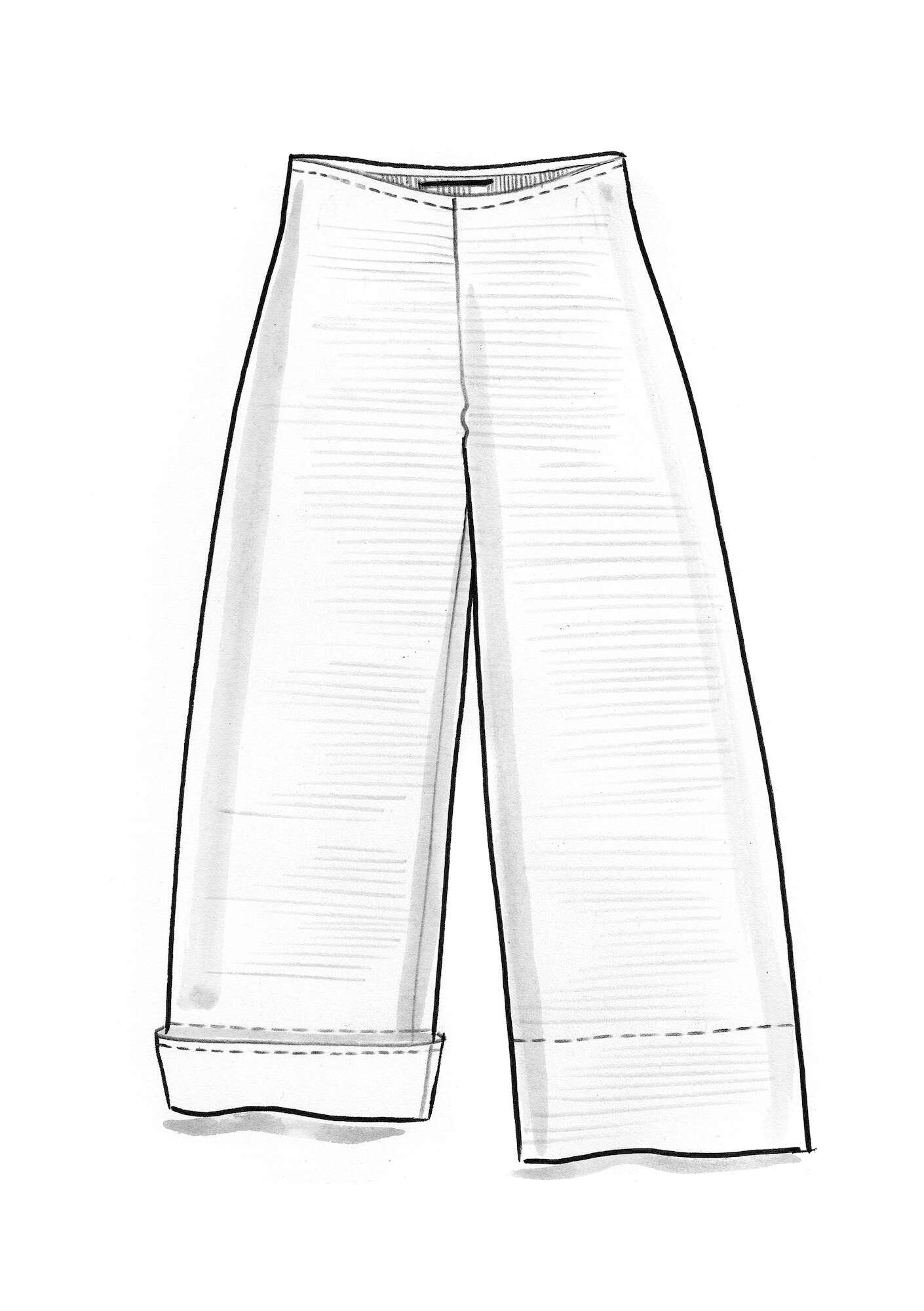 Pantalon en velours de coton biologique/polyester recyclé/élasthanne bleu indigo