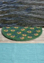 “Wildflower” coir doormat - malachite
