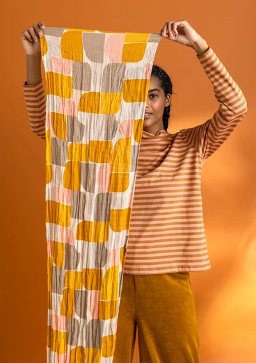 “Hedda” organic cotton scarf - senap