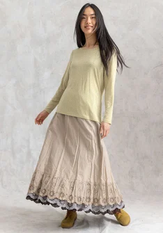 Woven organic cotton underskirt - dark natural