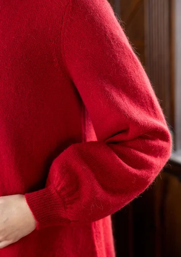 “Vinternatt” knit tunic in an alpaca blend - tomato