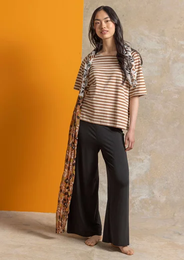 Lyocell/elastane jersey trousers - black