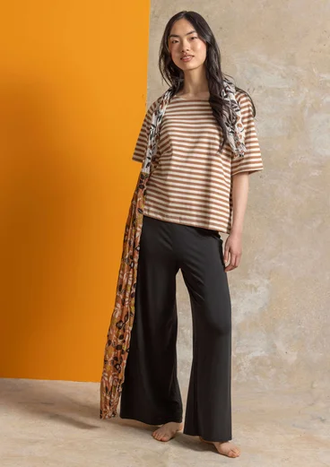 Lyocell/elastane jersey trousers - black