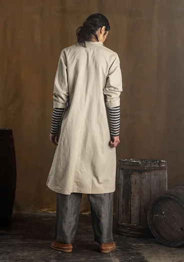 Robe "Earth" en tissu de coton biologique/lin - naturel foncé