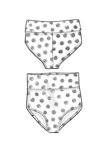 Bikinihose „Sunshine“ aus Recycling-Polyamid/Elasthan - begonienrosa-gemustert