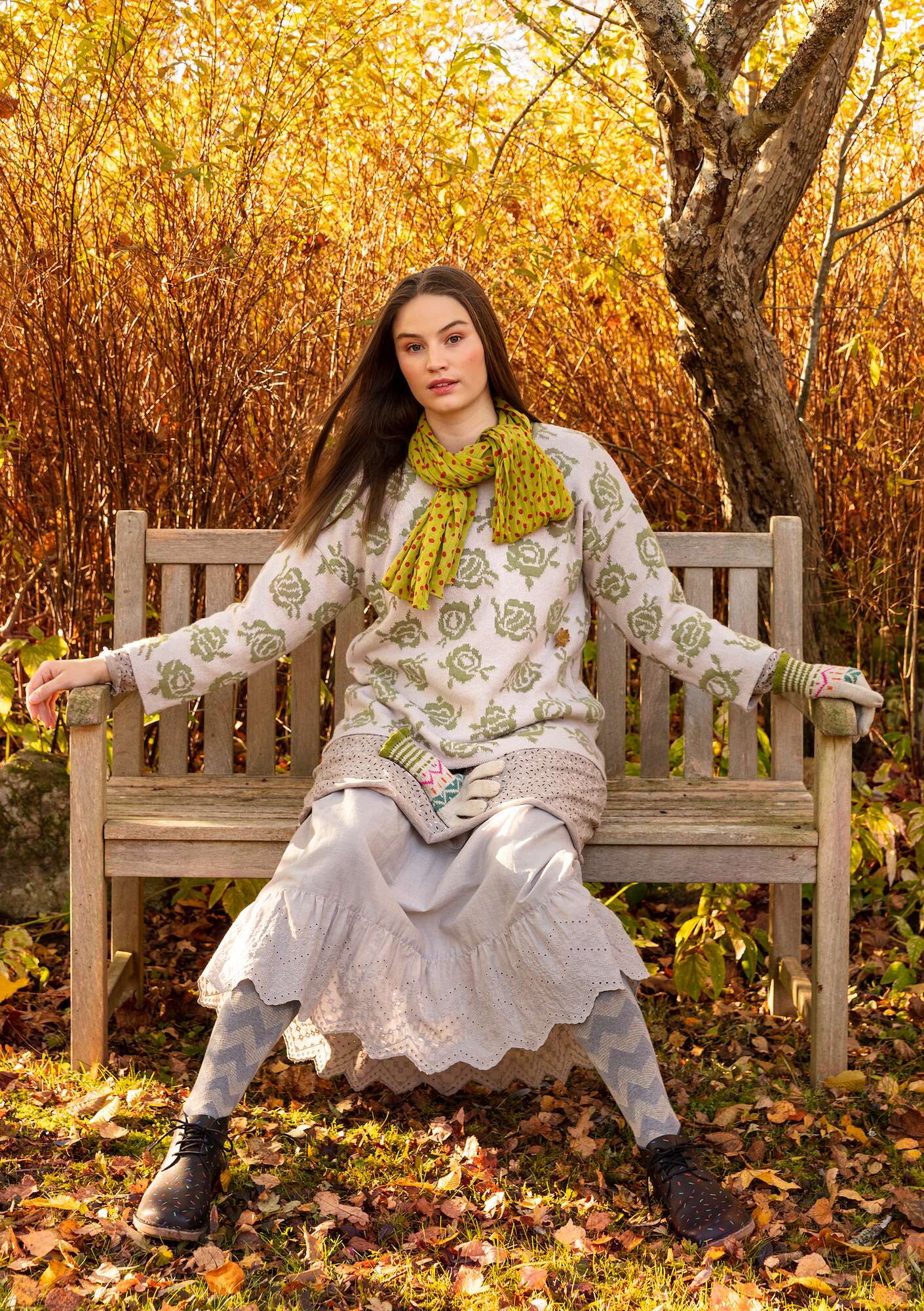 “Adele” sweater in wool/organic cotton nature thumbnail