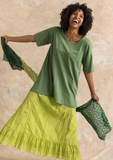 Jerseytunika ”Himla” i økologisk bomuld - rosmarin