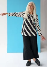 Débardeur "Eyra" en jersey de coton biologique/modal - noir/plumes