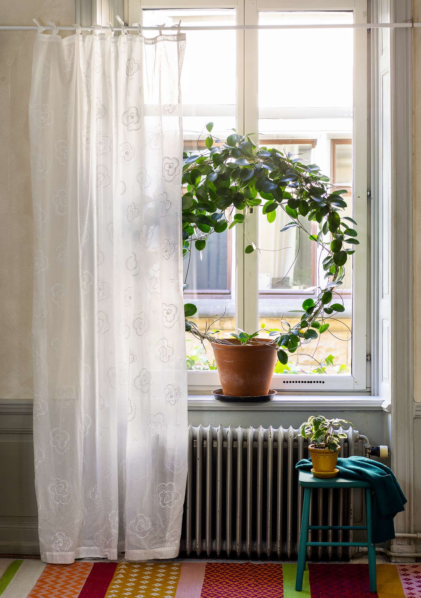 “Krumelur” organic cotton voile curtain light ecru thumbnail