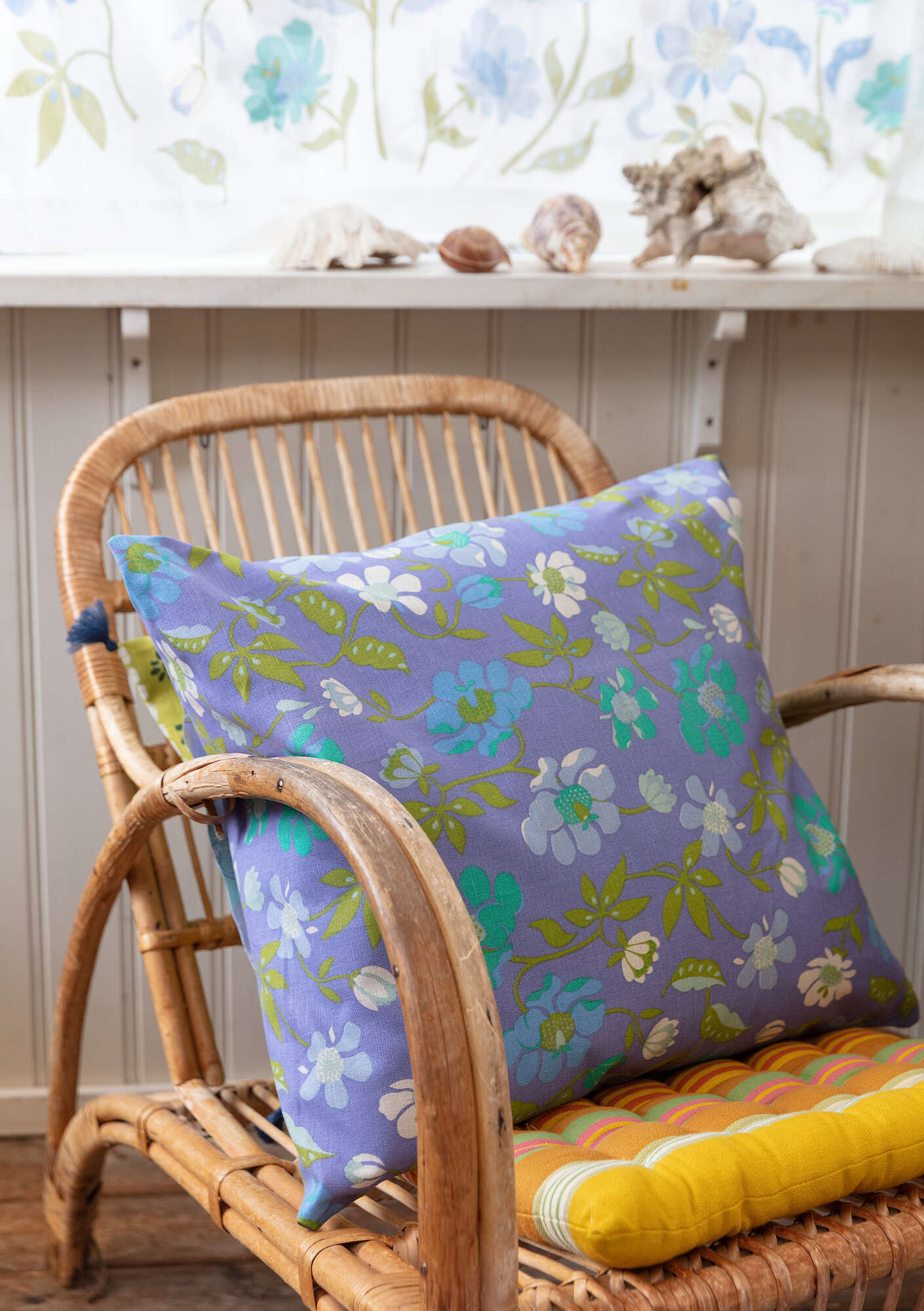 “Bloom” yard goods in organic cotton dark lavender thumbnail