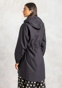 Parka aus Bio-Baumwollgewebe - schwarz