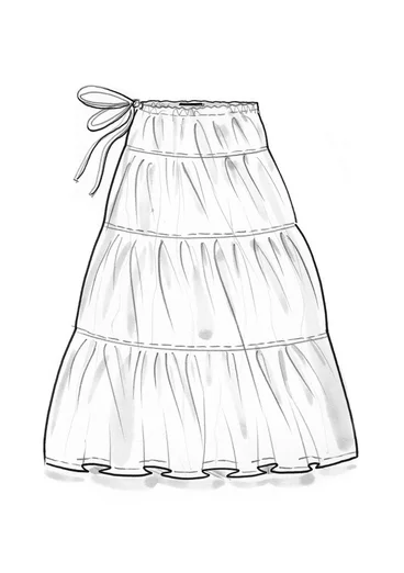 Jupe en tissu de coton/soie - bleu indigo