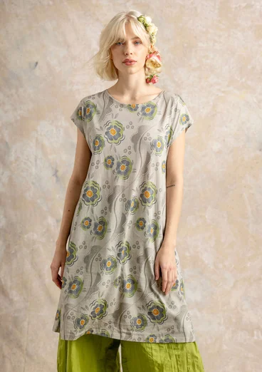 Tricot tuniek "Nypon" van biologisch katoen/modal - olifantgrijs