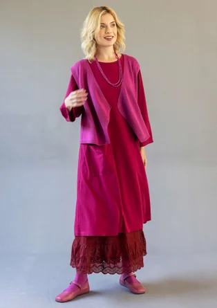 Gilet sans manches en maille de coton biologique/laine - épilobe en épi