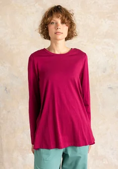 Gestreifte oder einfarbige Jerseytunika „Ellen“ aus Bio-Baumwolle/Modal - rotkohl