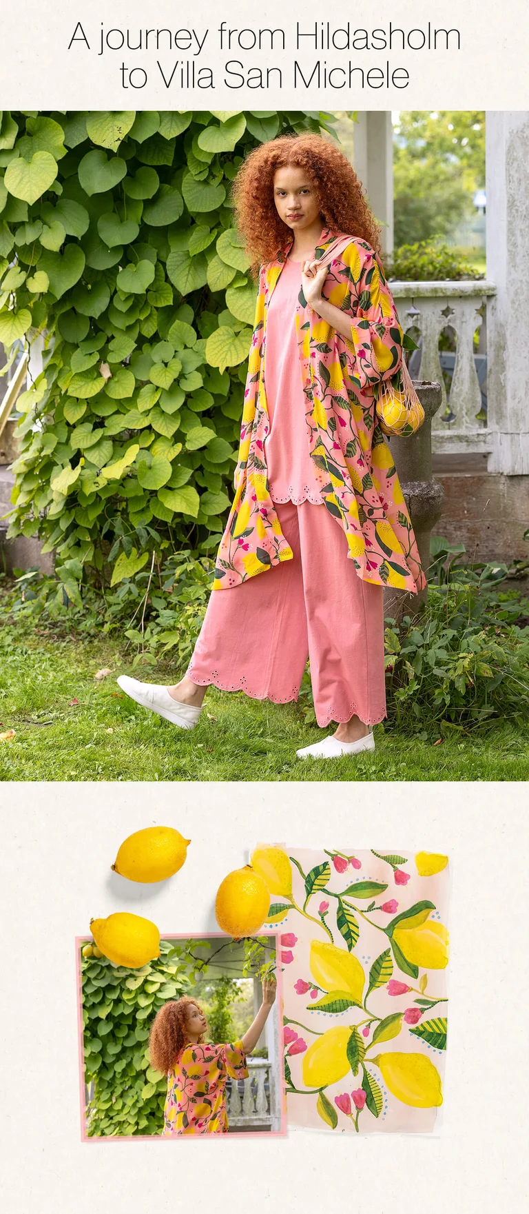 “Limone” woven viscose kimono