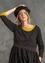Knitted beret in felted organic wool (black One Size)