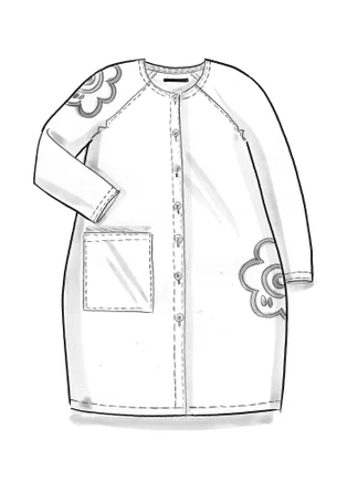 Kjole «Web» i økologisk bomull  - linblå