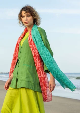 Écharpe "Bow" en coton biologique - malachite