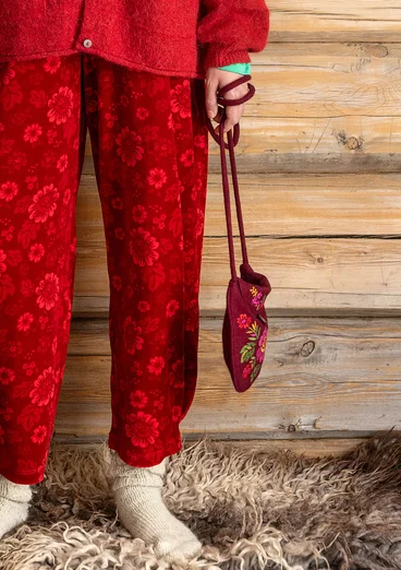 “Nome” wool bag - aubergine