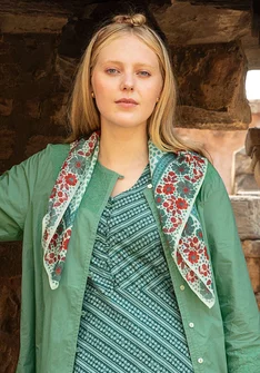 “Kirana” organic cotton scarf - celadon