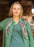 Scarf "Kirana" i ekologisk bomull (celadon En storlek )
