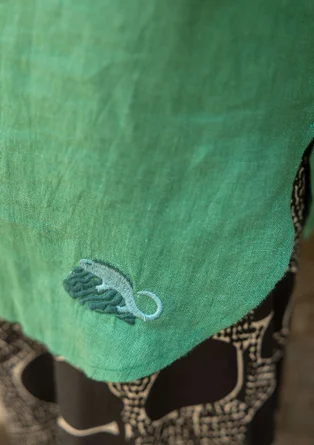 Tunique "Galapagos" en lin tissé - vert verre de mer