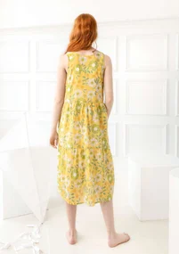 Robe "Bouquet" en coton biologique tissé - cytise