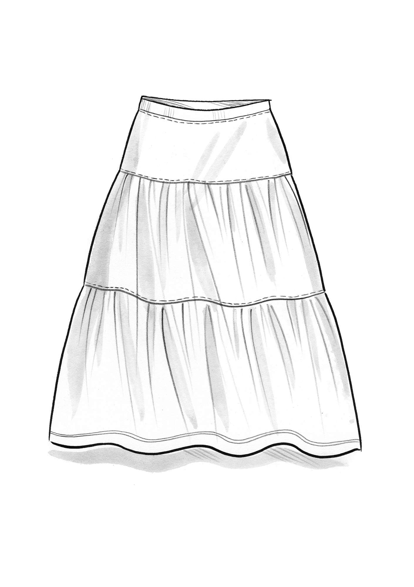 “Adena” lyocell/elastane jersey skirt peony