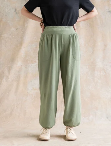 Jersey pants in organic cotton/spandex - hopper