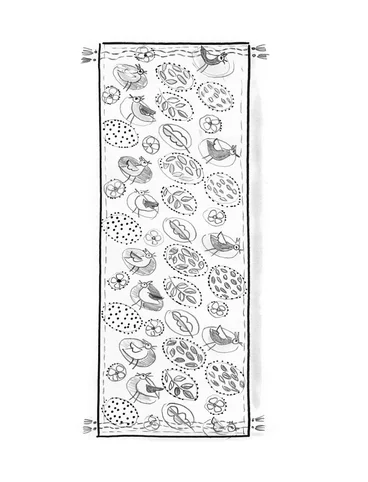 Tafelloper "Nest" van biologisch katoen - linbl