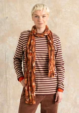 Foulard à motif "Frida" en coton biologique - châtaigne