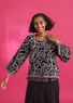 “Brisa” cardigan in recycled cotton (black XL)