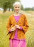 Strikkejakke «Flora-Li» i økologisk/resirkulert bomull (karri M)