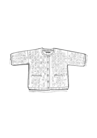 Organic/recycled cotton cardigan - brilliant blue