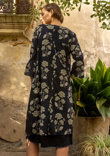 Webkleid „Meadow“ aus Bio-Baumwolle - schwarz