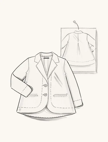 “Margit” woven blazer in linen/modal - ishavsbl