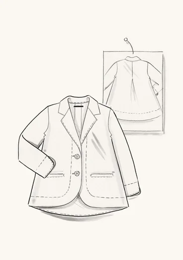 Blazer „Margit“ aus Leinen/Modal-Gewebe - eismeerblau