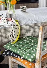 “Mary” organic cotton seat pad - coriander