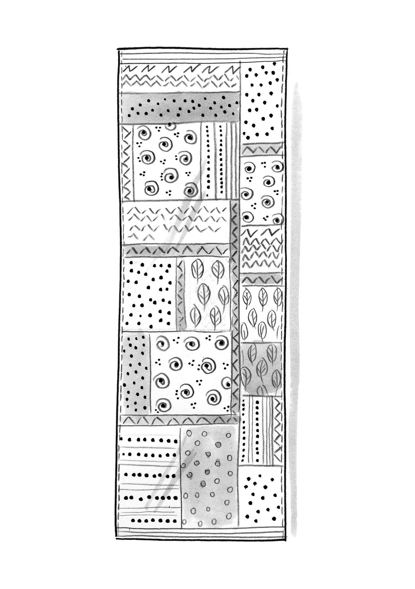 Blockdruck-Bettschal „Surya“ aus Öko-Baumwolle  apfelgrün