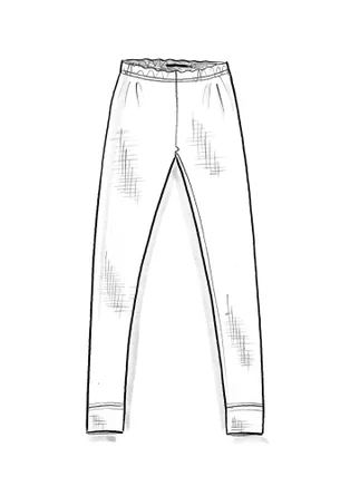 Gerippte Leggings aus Bio-Baumwolle - ungefärbt