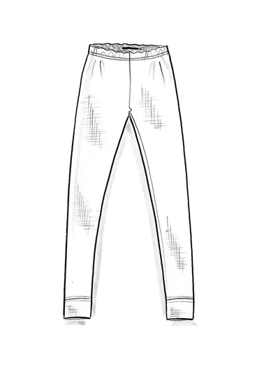 Gerippte Leggings aus Bio-Baumwolle - ungefärbt
