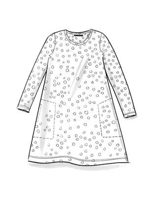 Tunique "Juliet" en jersey de coton biologique/modal - orange brûlée/motif