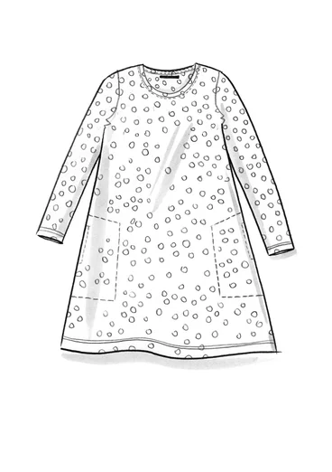 Tunique "Juliet" en jersey de coton biologique/modal - orange brûlée/motif