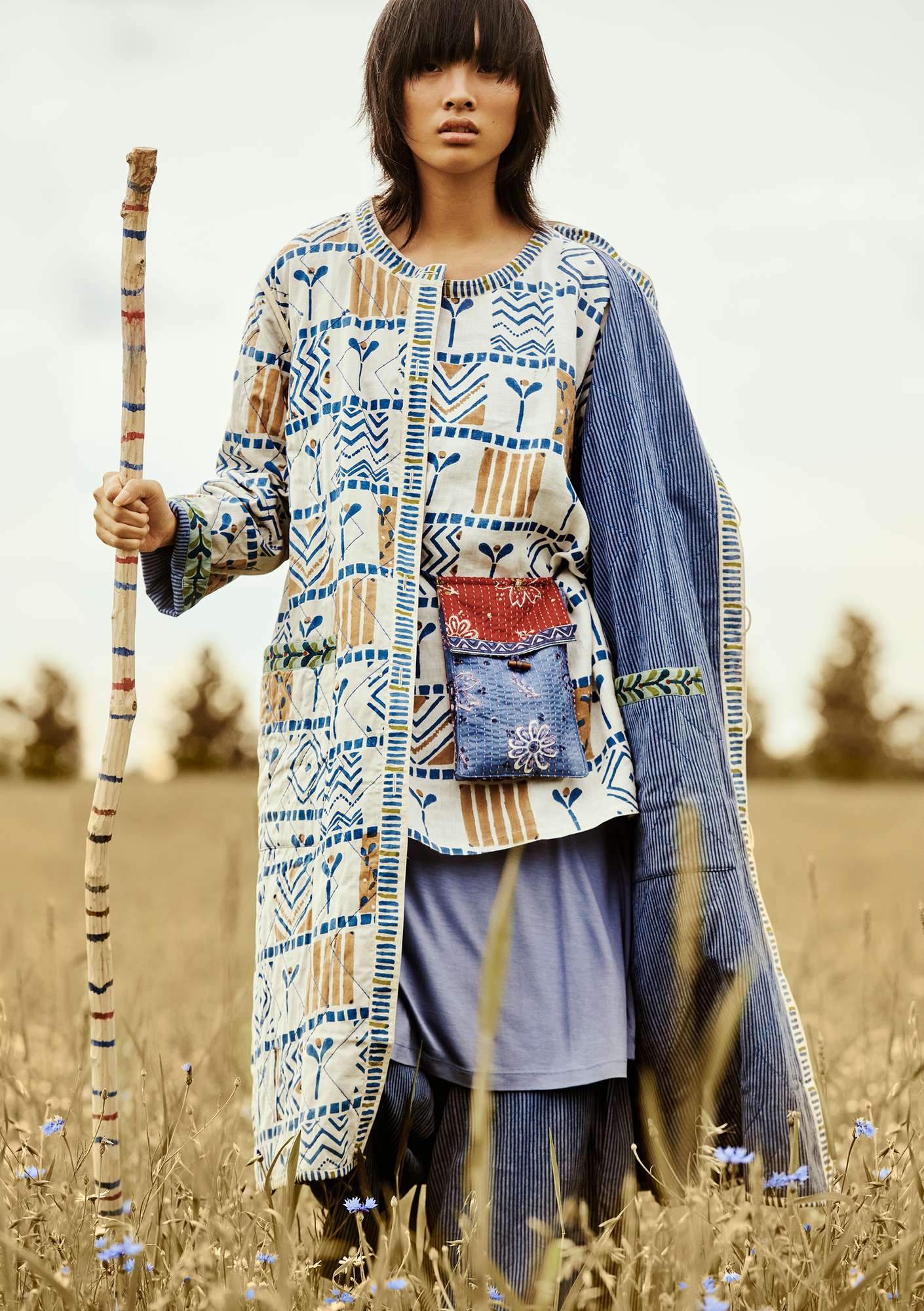 Mantel „Aditi“ aus Öko-Baumwolle mitternachtsblau thumbnail