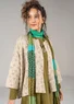 “Bodil” woven linen blouse (dark natural/patterned M)