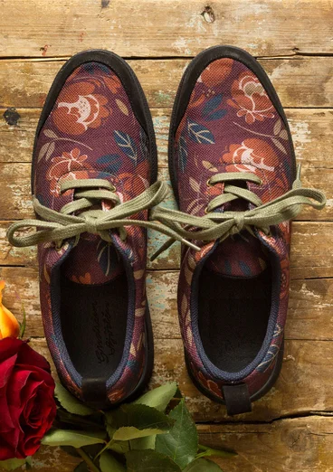 Baskets "Olga" en caoutchouc recyclé - aubergine